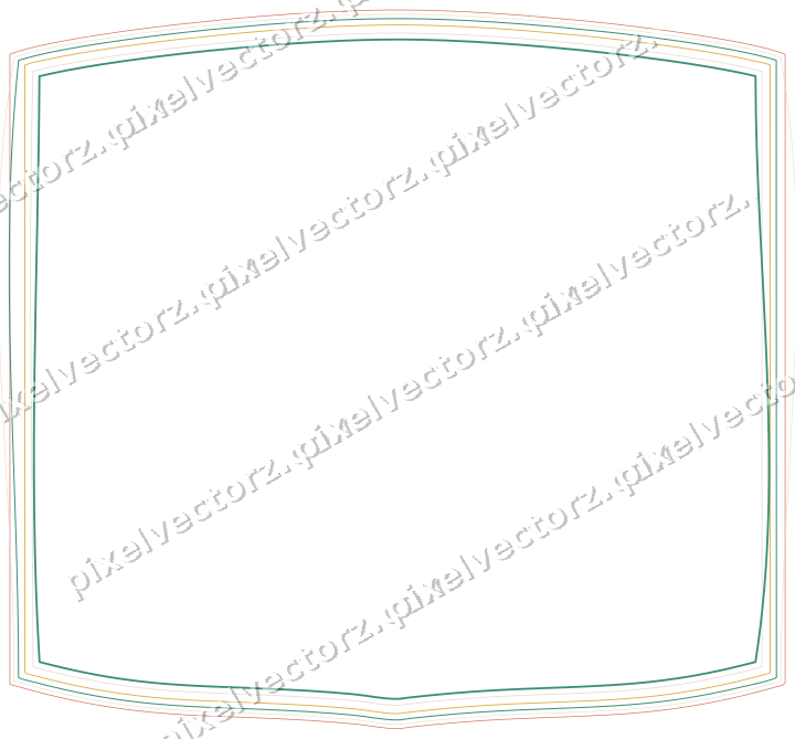 Dekorativer Zierrahmen in Bernstein und Grün mit Tafel und Spitzbogen