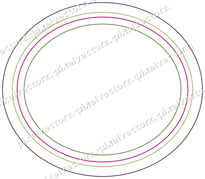 Dekorativer Zierrahmen in Limette und Rosa mit Oval