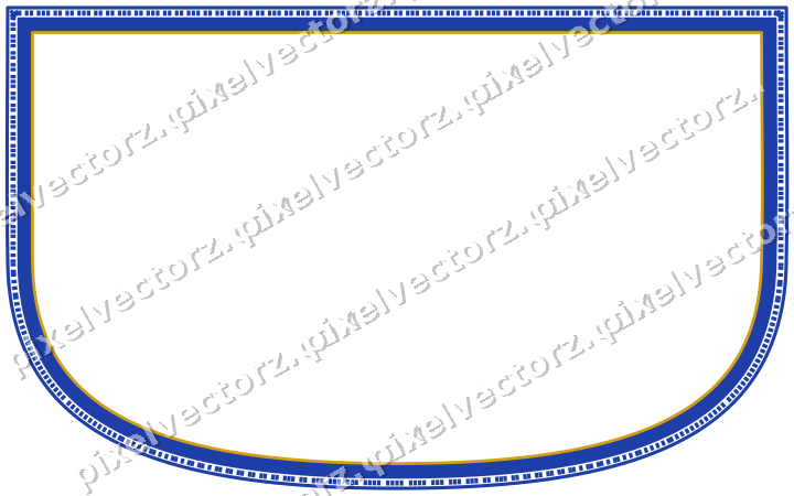 Dekorativer Zierrahmen in Bernstein und Blau mit Wappen