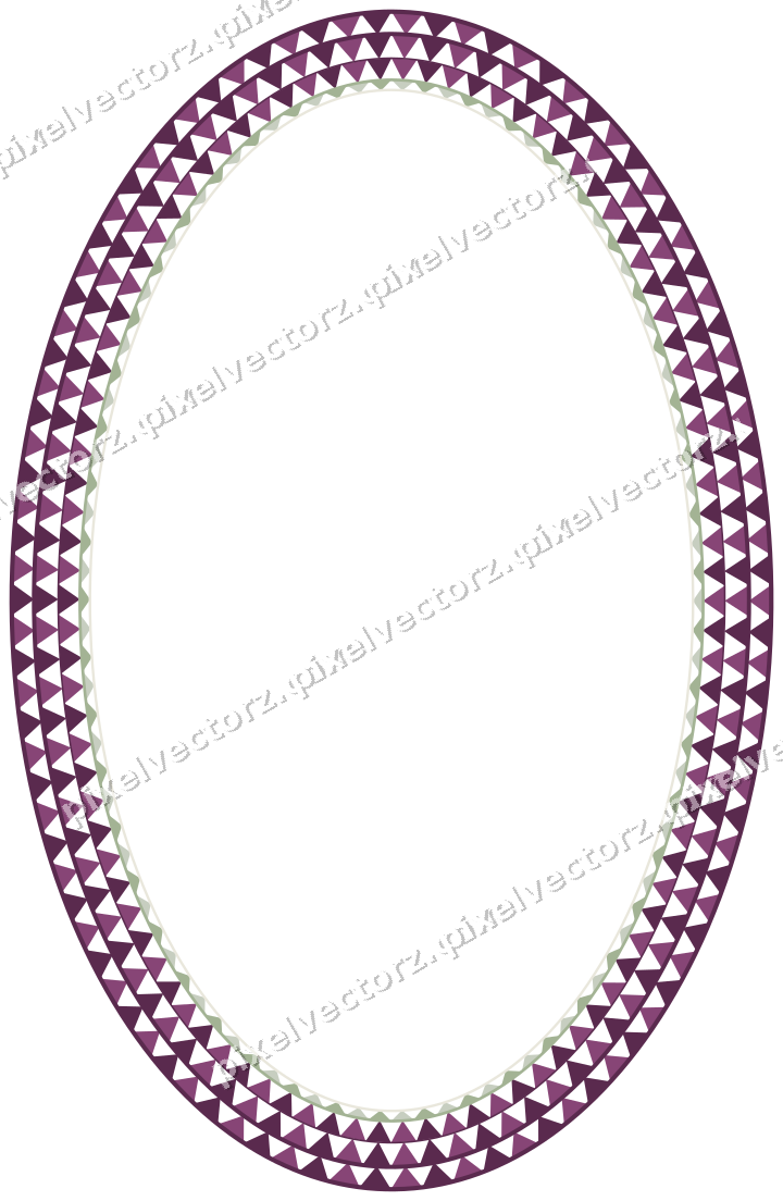 Dekorativer Zierrahmen in Dunkelmagenta und Limette mit Oval