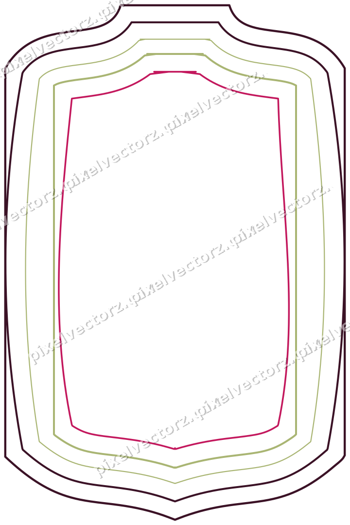 Dekorativer Zierrahmen in Limette und Rosa mit Tafel