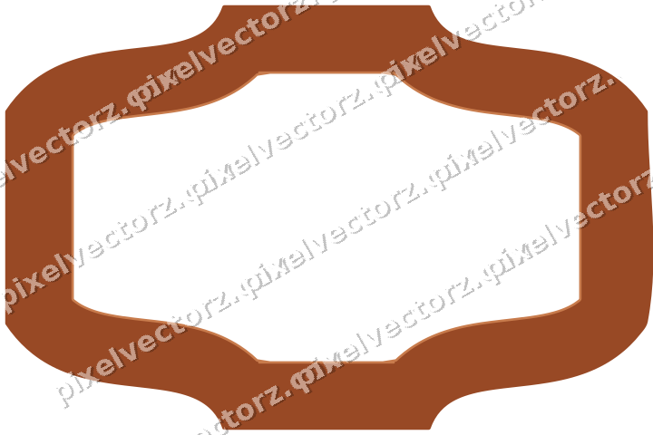 Dekorativer Zierrahmen in Orange und Blau mit Tafel