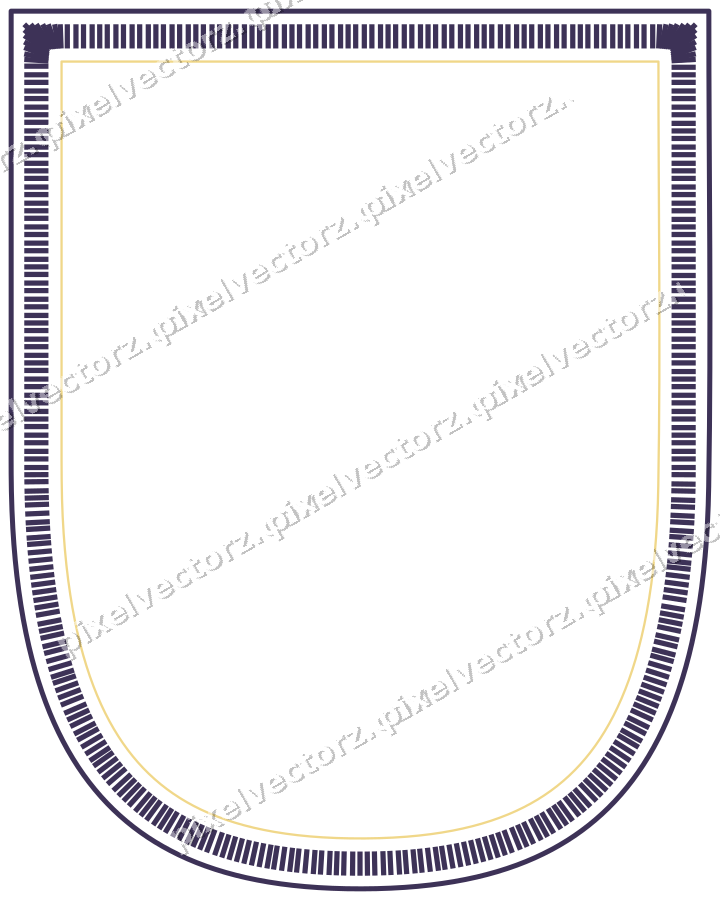Dekorativer Zierrahmen in Bernstein und Violett mit Wappen