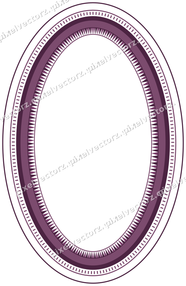 Dekorativer Zierrahmen in Dunkelmagenta und Limette mit Oval