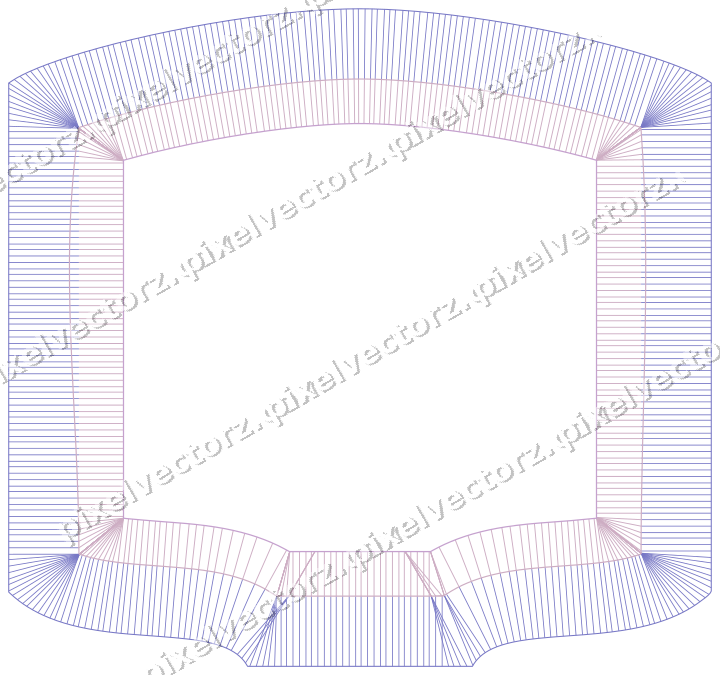 Dekorativer Zierrahmen in Violett und Blau mit Tafel und Spitzbogen