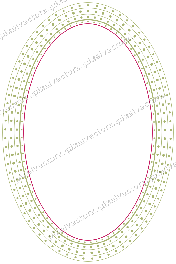Dekorativer Zierrahmen in Limette und Rosa mit Oval und Punktreihe