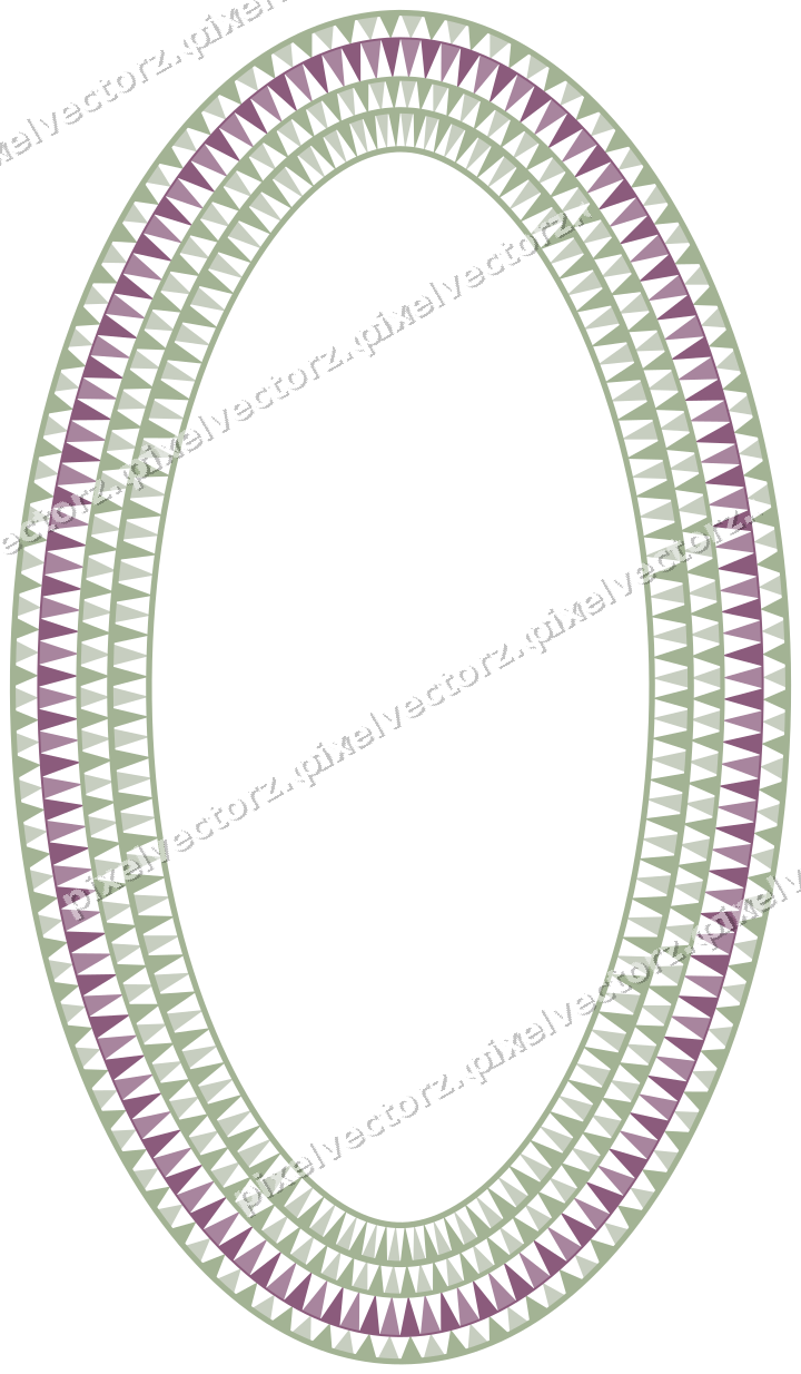 Dekorativer Zierrahmen in Dunkelmagenta und Limette mit Oval