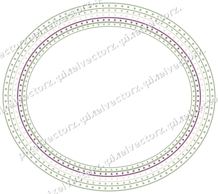 Dekorativer Zierrahmen in Dunkelmagenta und Limette mit Oval