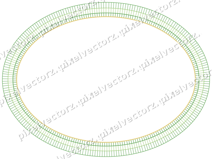 Dekorativer Zierrahmen in Limette und Gelb mit Oval und Schraffur