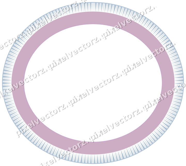 Dekorativer Zierrahmen in Violett und Blau mit Oval und Zahnschnitt