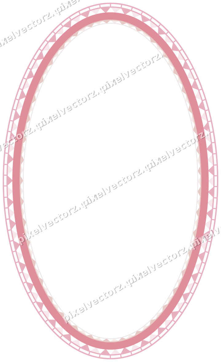 Dekorativer Zierrahmen in Blassrosa und Blassrot mit Oval