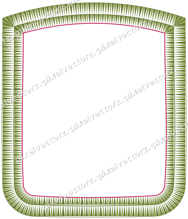 Dekorativer Zierrahmen in Limette und Rosa mit Tafel und Rundbogen