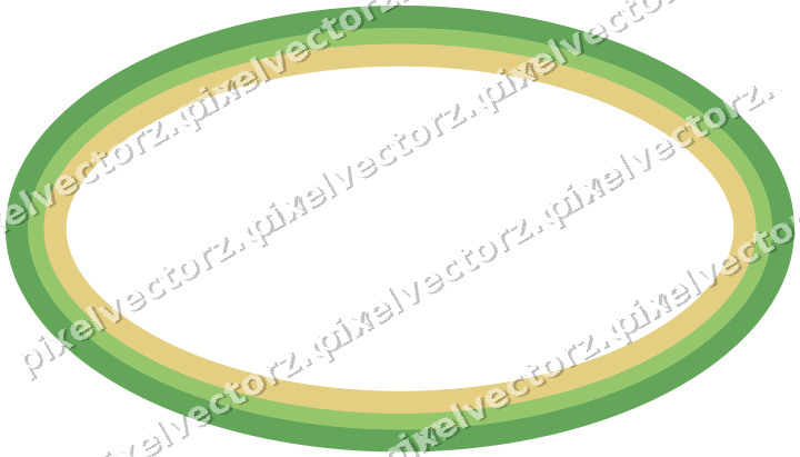 Dekorativer Zierrahmen in Limette und Gelb mit Oval und Volles Band