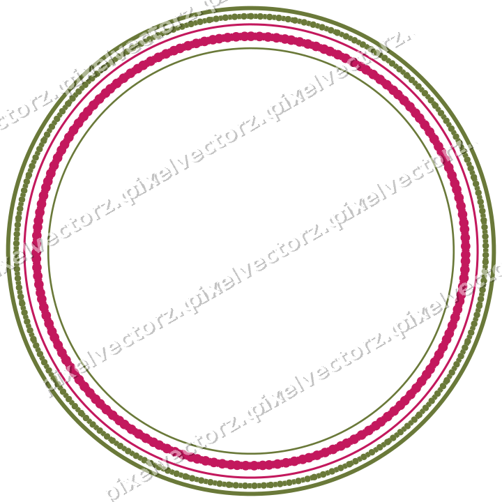 Dekorativer Zierrahmen in Limette und Rosa mit Oval und Perlenreihe