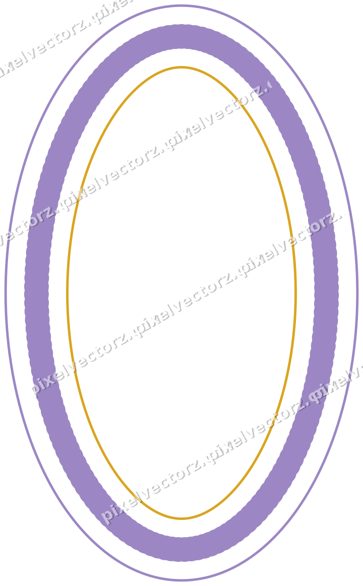 Dekorativer Zierrahmen in Bernstein und Violett mit Oval