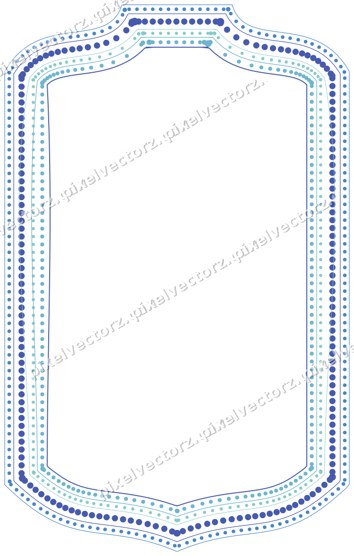 Dekorativer Zierrahmen in Blau und Türkis mit Tafel