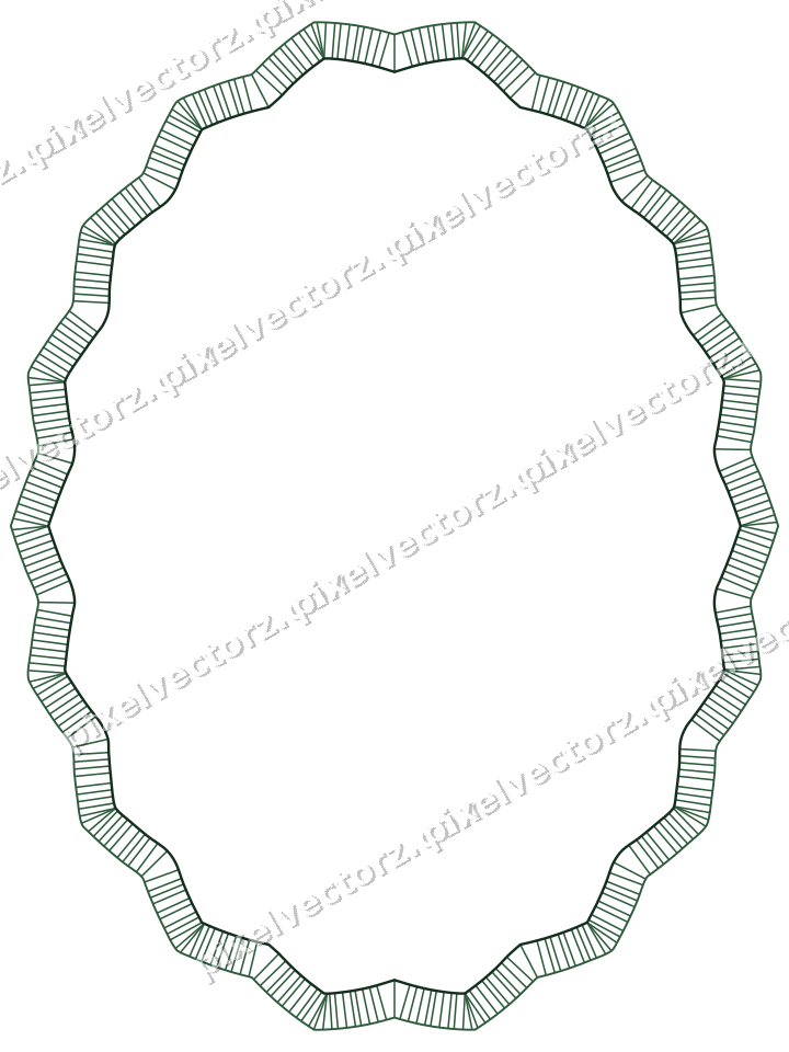 Dekorativer Zierrahmen in Dunkelgrün und Bernstein mit Oval