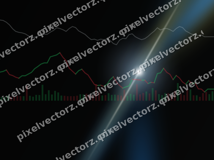Leuchtender Neon Diagramm Hintergrund in Blau und Gelb