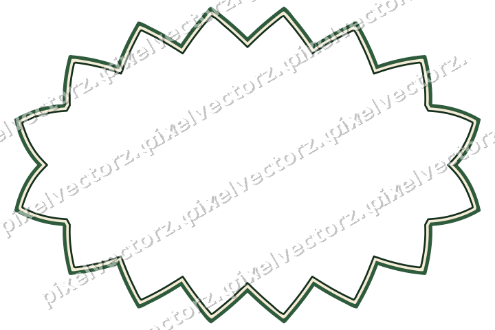 Dekorativer Zierrahmen in Dunkelgrün und Bernstein mit Oval