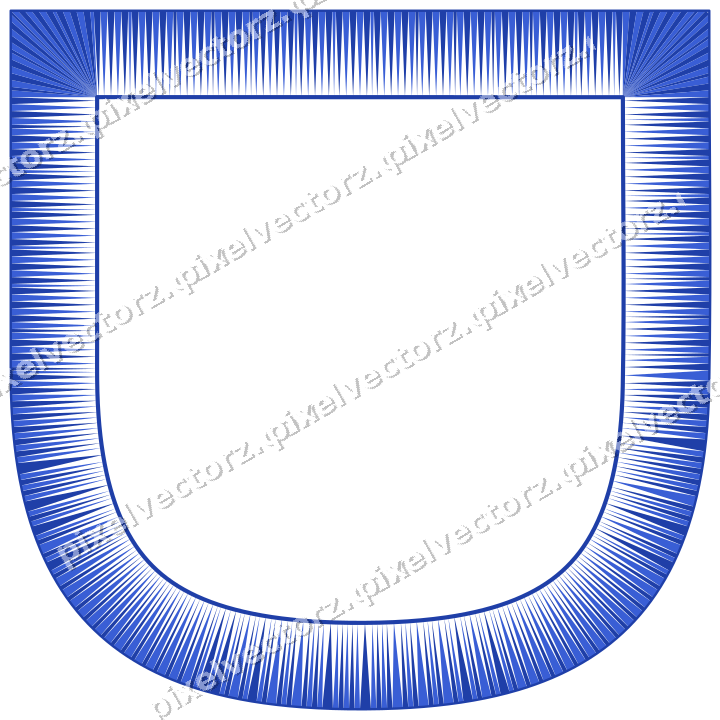 Dekorativer Zierrahmen in Bernstein und Blau mit Wappen
