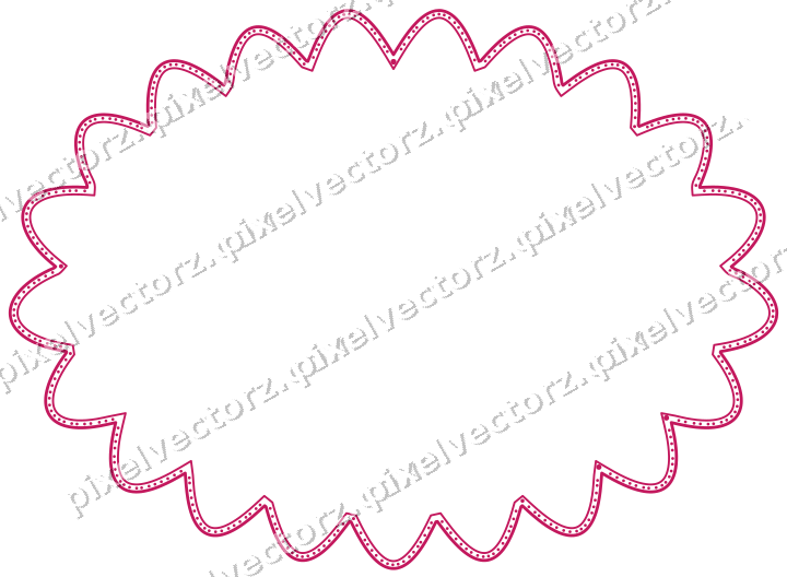Dekorativer Zierrahmen in Limette und Rosa mit Oval und Lappenrand