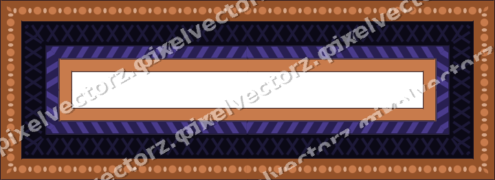 Dekorativer Bilderrahmen in Orange und Blau mit Perlstab und Kreuzband