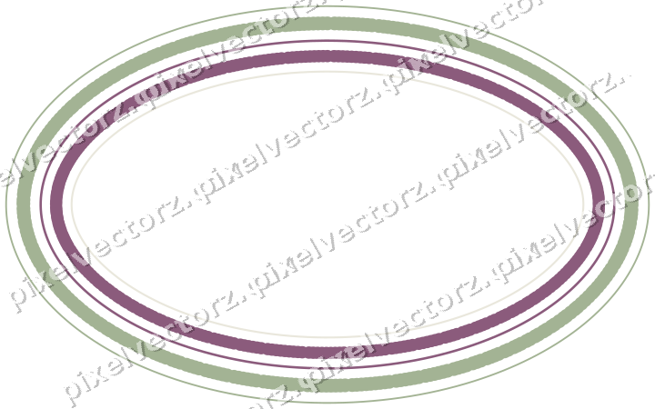 Dekorativer Zierrahmen in Dunkelmagenta und Limette mit Oval