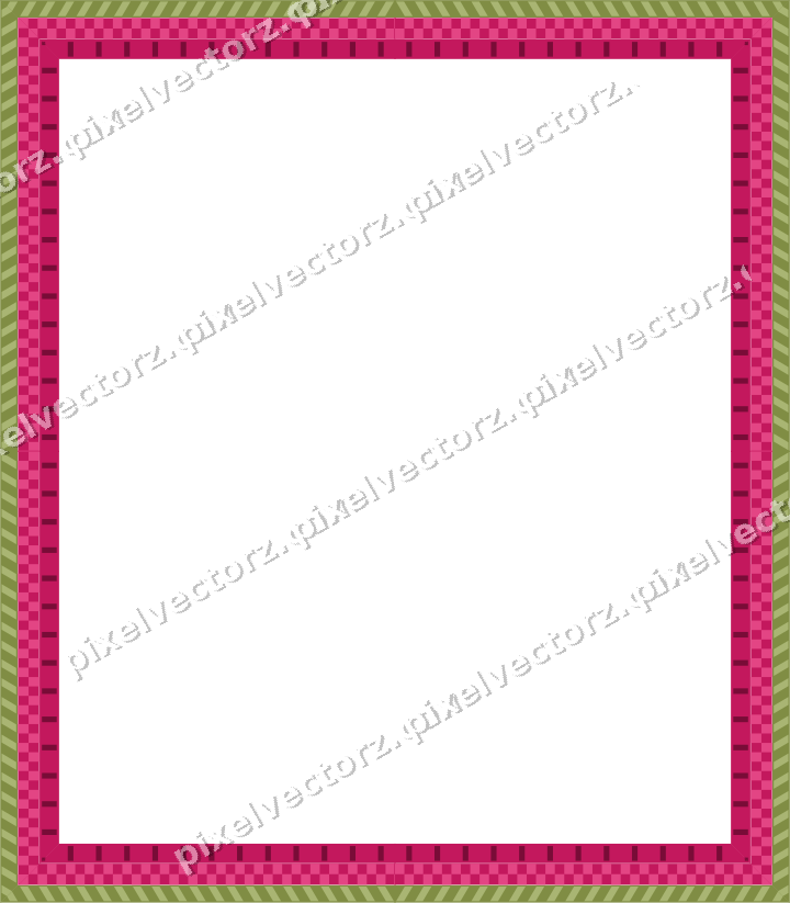 Dekorativer Bilderrahmen in Limette und Rosa mit Schrägband