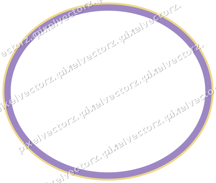 Dekorativer Zierrahmen in Bernstein und Violett mit Oval