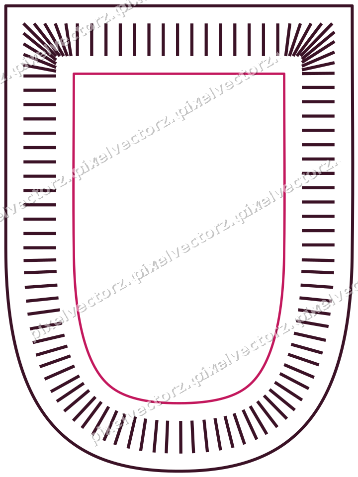 Dekorativer Zierrahmen in Limette und Rosa mit Wappen und Strichelung