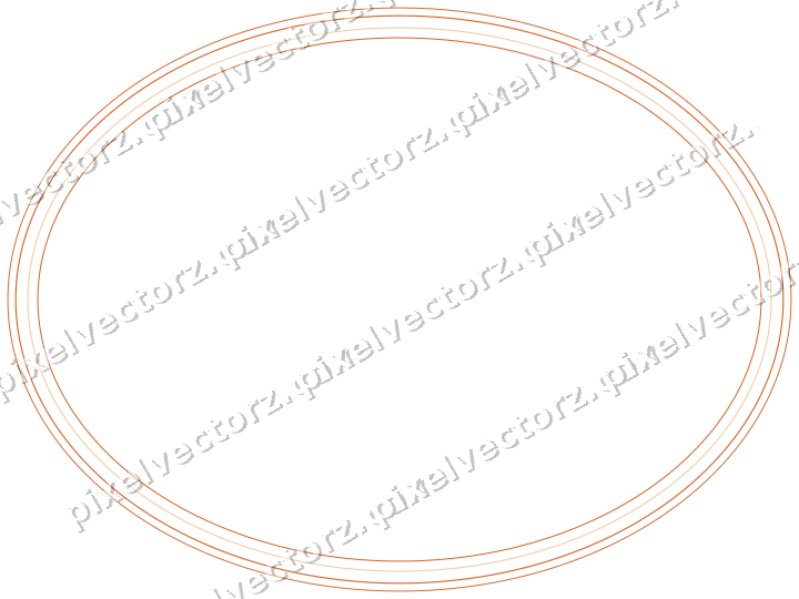 Dekorativer Zierrahmen in Dunkelblau und Orange mit Oval