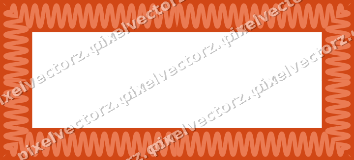 Dekorativer Bilderrahmen in Rot und Orange mit Wellenband