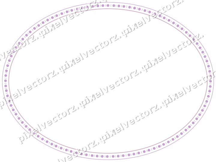 Dekorativer Zierrahmen in Violett und Blau mit Oval und Perlenreihe