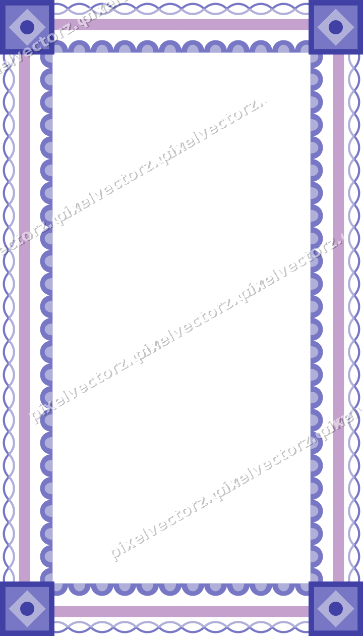 Dekorativer Bilderrahmen in Violett und Blau mit Flechtband und Platte