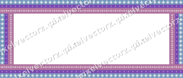 Dekorativer Bilderrahmen in Violett und Blau mit Rautenband