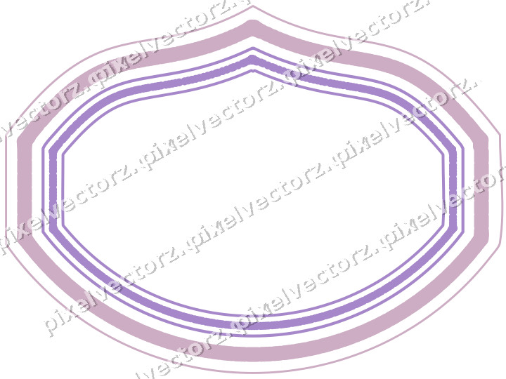 Dekorativer Zierrahmen in Violett und Blau mit Tafel und Eselsrücken