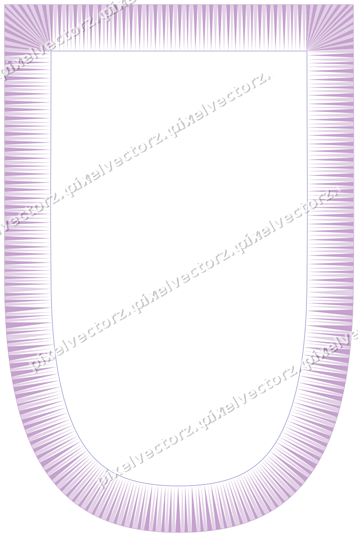 Dekorativer Zierrahmen in Violett und Blau mit Wappen und Zahnschnitt