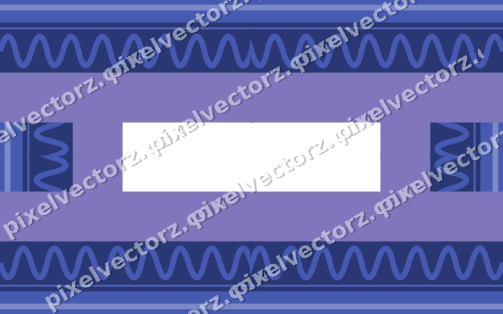 Dekorativer Bilderrahmen in Blau und Türkis mit Wellenband und Platte