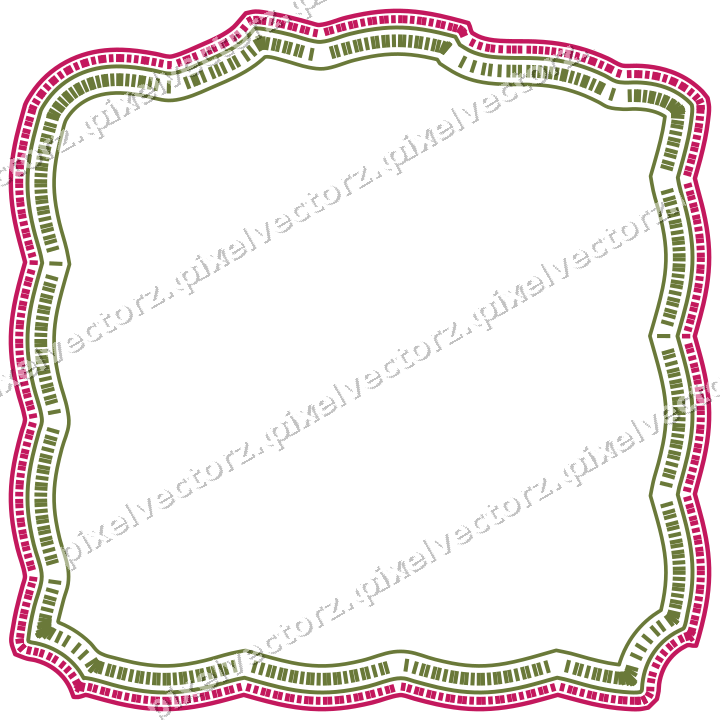 Dekorativer Zierrahmen in Limette und Rosa mit Tafel