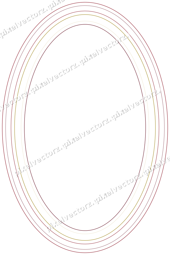 Dekorativer Zierrahmen in Dunkelrosa und Rot mit Oval