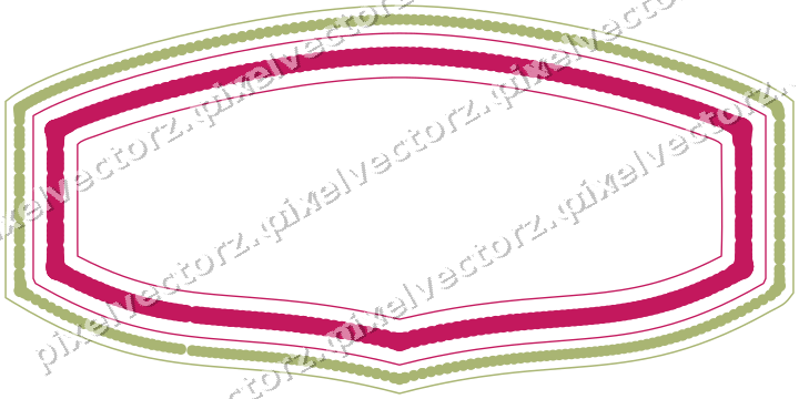 Dekorativer Zierrahmen in Limette und Rosa mit Tafel und Spitzbogen