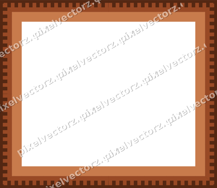 Dekorativer Bilderrahmen in Orange und Blau mit Stufenband und Platte