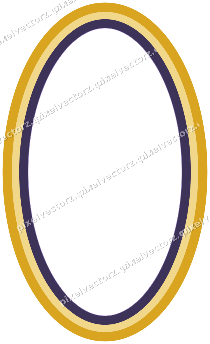 Dekorativer Zierrahmen in Bernstein und Violett mit Oval