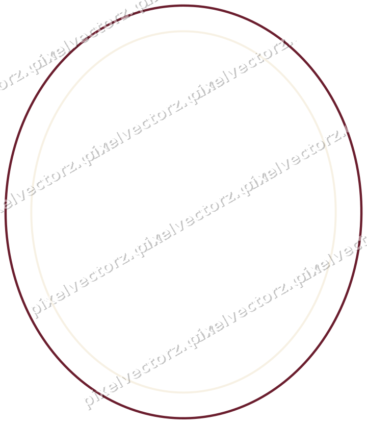 Dekorativer Zierrahmen in Dunkelrosa und Rot mit Oval