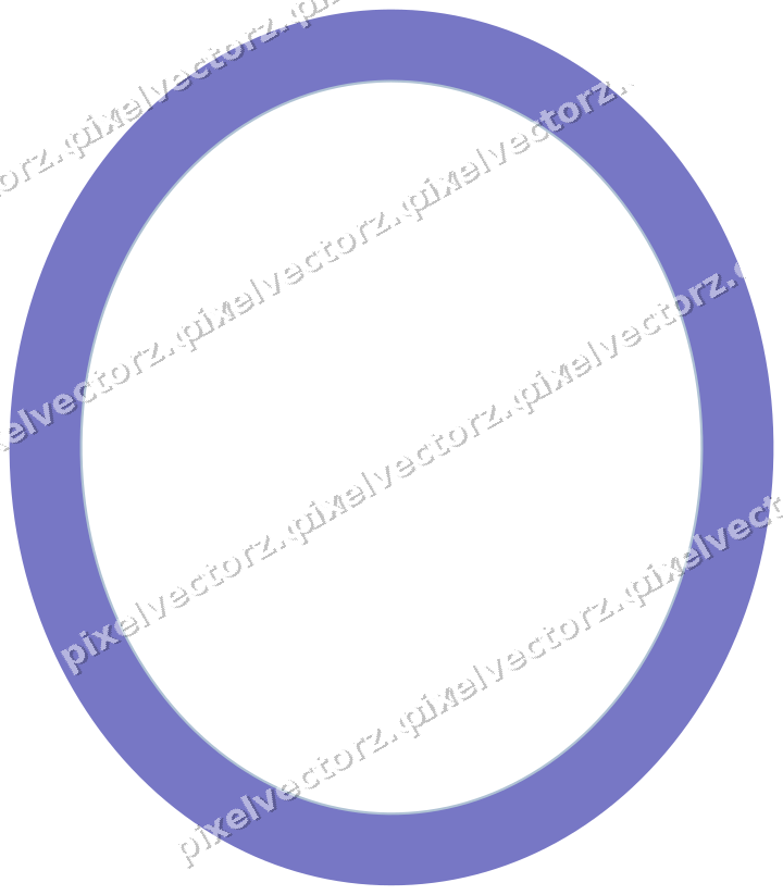 Dekorativer Zierrahmen in Violett und Blau mit Oval und Volles Band