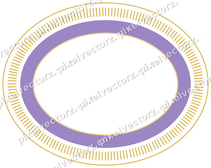 Dekorativer Zierrahmen in Bernstein und Violett mit Oval