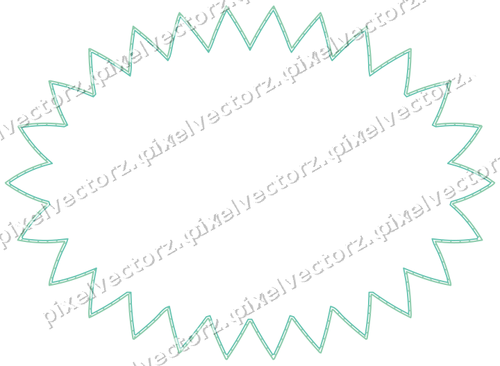 Dekorativer Zierrahmen in Grün und Petrol mit Oval und Zackenrand