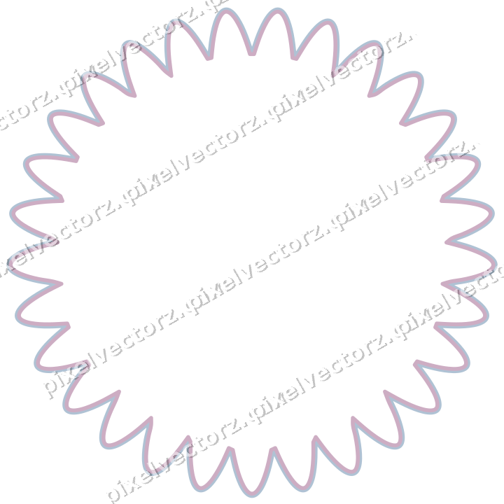 Dekorativer Zierrahmen in Violett und Blau mit Oval und Lappenrand