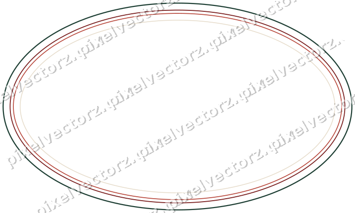 Dekorativer Zierrahmen in Dunkelrot und Dunkelgrün mit Oval