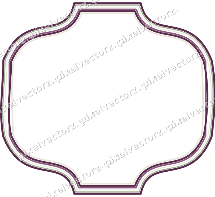 Dekorativer Zierrahmen in Dunkelmagenta und Limette mit Tafel
